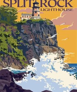 Split Rock Lighthouse Poster Diamond Painting