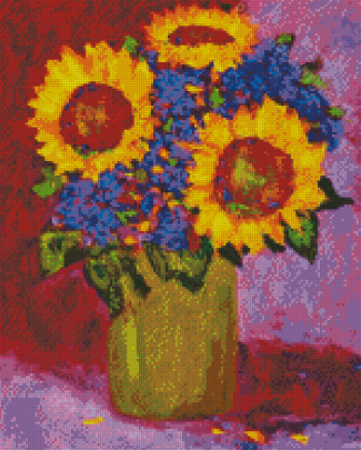 Sunflowers Vase Art Diamond Painting