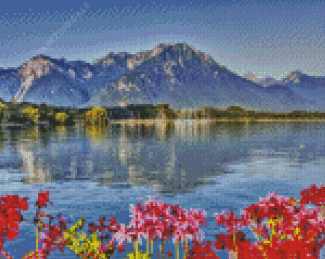 Switzerland Lake Geneva Springtime Diamond Painting
