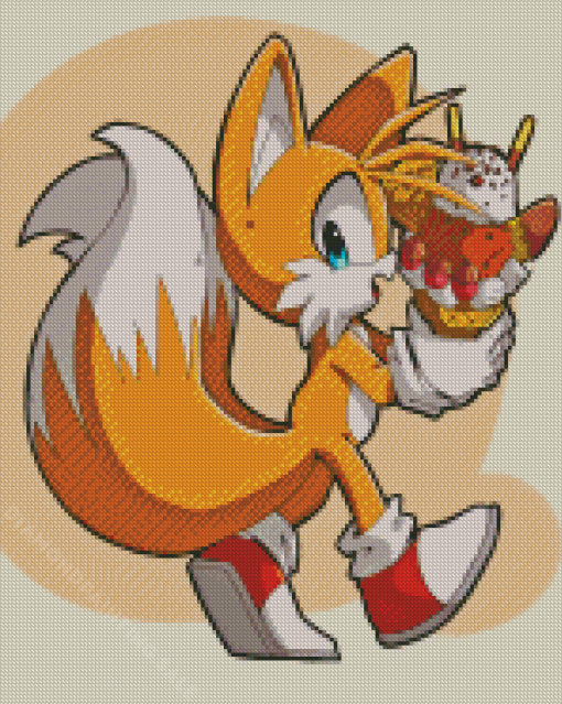 Tails The Hedgehog And Ice Cream Diamond Painting