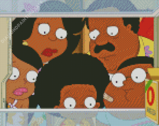 The Cleveland Show Sitcom Characters Diamond Painting