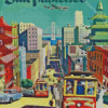 Vintage San Francisco Tramway City Diamond Painting
