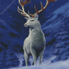 Winter White Deer Diamond Painting