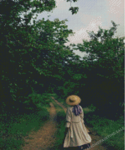 Woman In Woods Diamond Painting