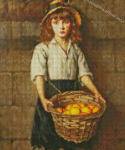 Aesthetic Orange Girl Diamond Painting