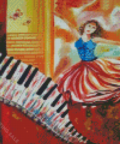 Aesthetic Piano Dancer Diamond Painitng