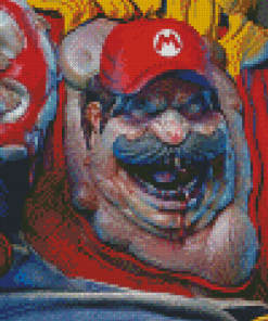 Aesthetic Zombie Mario Diamond Painting