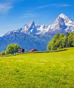 Bavarian Alps Mountain Of Germany Diamond Painting
