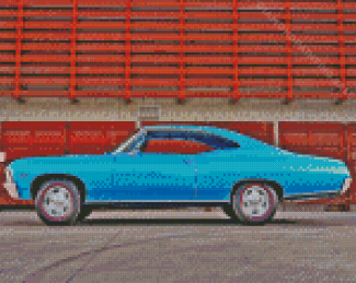 Blue 67 Impala Diamond Painting
