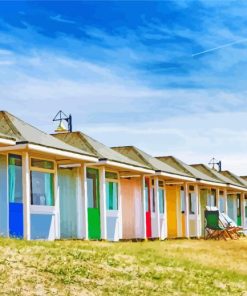 Colorful Houses In Mablethorpe Diamond Painting