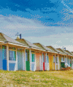 Colorful Houses In Mablethorpe Diamond Painting