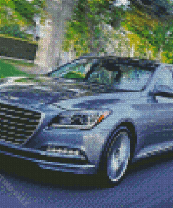 Grey Hyundai Genesis Car Diamond Painting