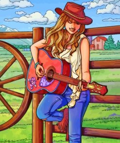 Musician Cowgirl Diamond Painting