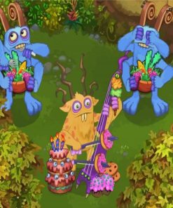 My Singing Monsters Bowgart Diamond Painting