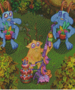 My Singing Monsters Bowgart Diamond Painting