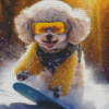 Puppy Skating Diamond Painting