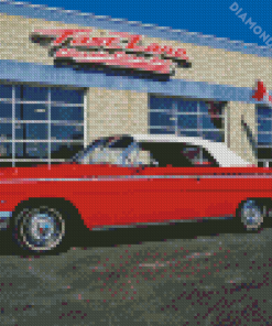 Red Lincoln Continental Diamond Painting