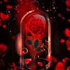 Red Rose In Glass Diamond Painting