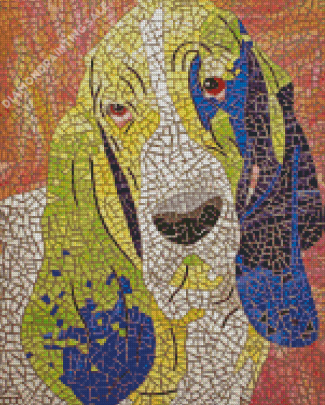 Abstract Mosaic Dog Diamond Painting