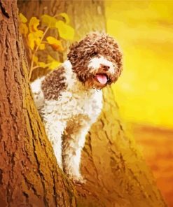 Beige And White Portuguese Water Dog 5D Diamond Painting