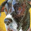 Black Mosaic Dog Diamond Painting