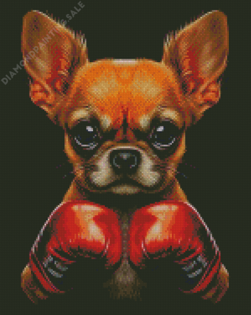 Chihuahua Boxer Diamond Painting