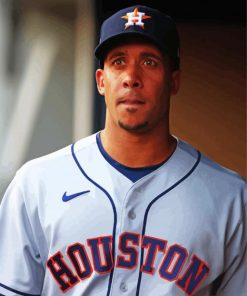 Houston Astros Michael Brantley Baseball Team Player Diamond Painting