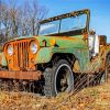 Old Rusty Willys Jeep 5D Diamond Painting