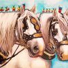 Two Percheron Horses Art For Diamond Painting