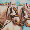 Two Percheron Horses Arts For Diamond Painting