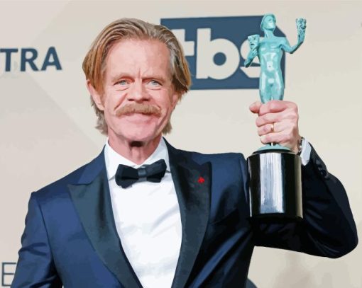 Classy William H Macy With Trophy For Diamond Painting
