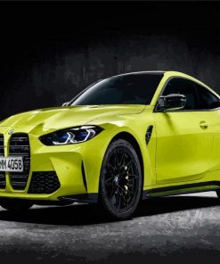Yellow BMW M4 Diamond Painting