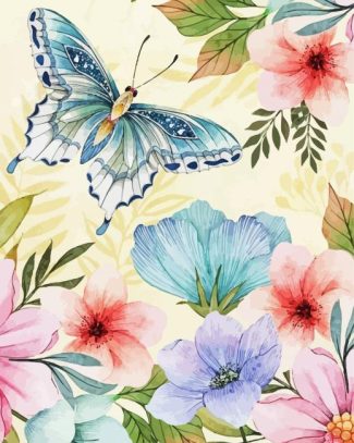Aesthetic Butterflies And Blooms Diamond Painting