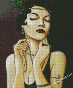 Aesthetic Flapper Girl Diamond Painting