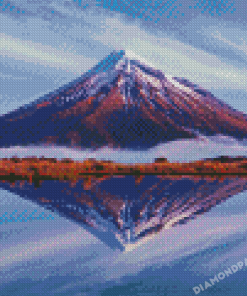 Aesthetic Mount Taranaki Landscape Diamond Painting
