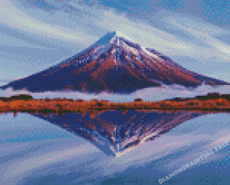Aesthetic Mount Taranaki Landscape Diamond Painting