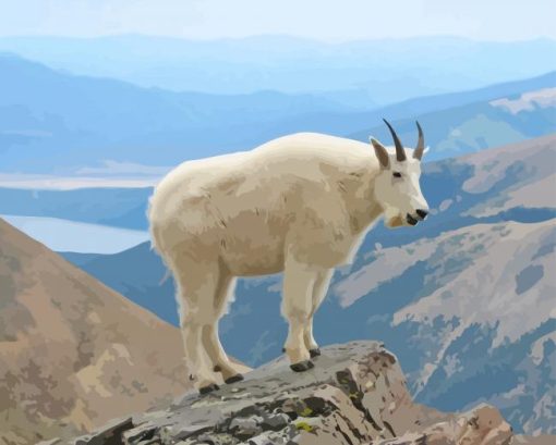 Aesthetic Mountain Goat Diamond Painting