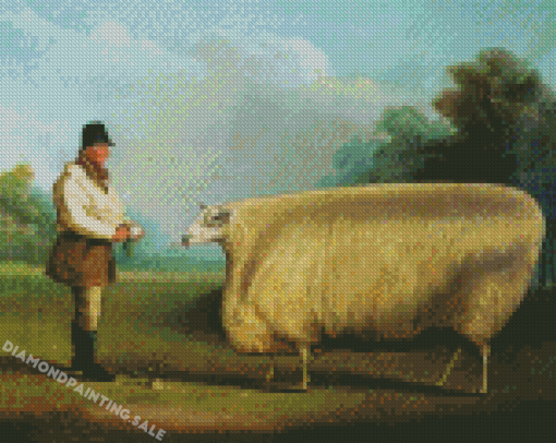 Aesthetic Sheep Farmer Diamond Painting