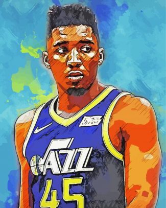Basketballer Donovan Mitchell Diamond Painting