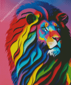 Colorful Lion Diamond Painting