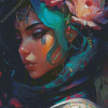 Middle Eastern Lady Diamond Painting