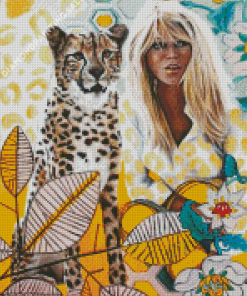 Woman Leopard Diamond Painting
