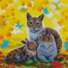 Cats And Bunny 5D Diamond Painting
