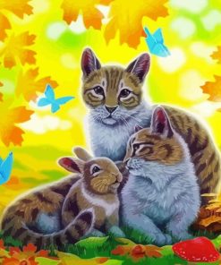 Cats And Bunny 5D Diamond Painting
