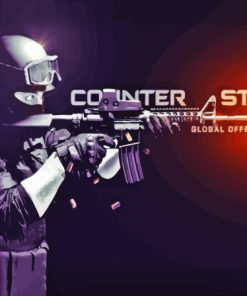 Counter Strike Global Offensive Game Poster 5D Diamond Painting