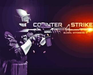 Counter Strike Global Offensive Game Poster 5D Diamond Painting