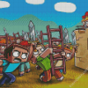 Minecraft Roman Battle 5D Diamond Painting