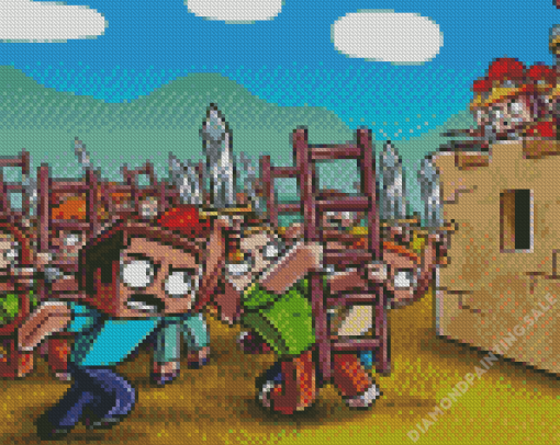 Minecraft Roman Battle 5D Diamond Painting