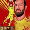 The Goalkeeper Alisson Becker Illustration Poster 5D Diamond Painting