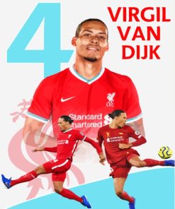 Virgil Van Dijk Soccer Player 5D Diamond Painting
